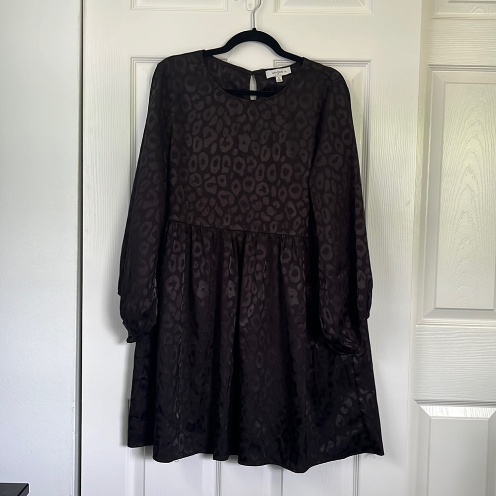 black cheetah silky dress